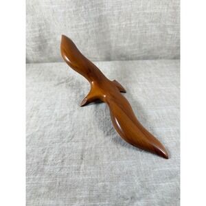 Vintage Mid Century Modern Hand Carved Wood Seagull Bird Wall Hanging Sculpture